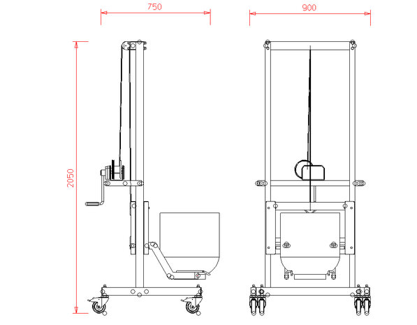 Bekkenlift RVS 