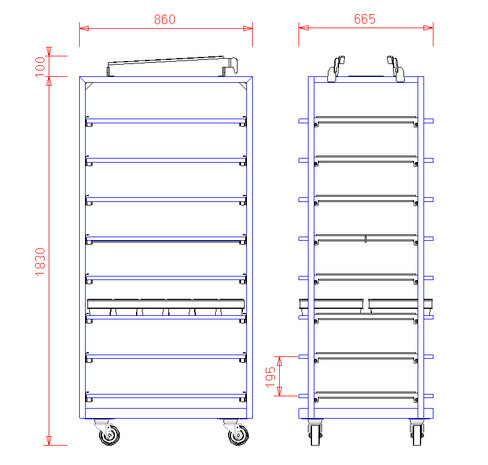 Blikkenwagen Hein LR86H - 8 etages