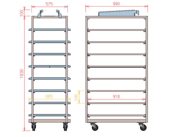 Blikkenwagen Hein LR106H - 8 etages