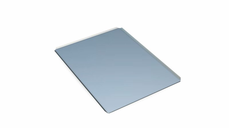 Bakplaat alusteel 80x60 - 4 randen van 1,2cm op 45&ordm; met open hoeken