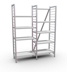 RVS stelling 890 - verstelbare vlonders met aanbouwdeel