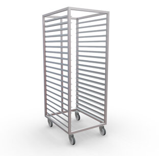 Platenwagen RVS 80x60 - 20 etages