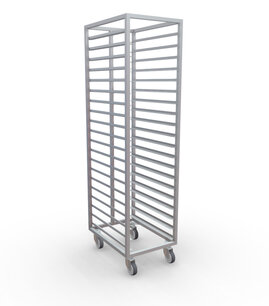 Platenwagen RVS 60x40 - 20 etages