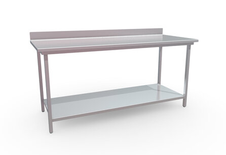 Werktafel 170x70x95 - met vlonder en opstaande rand